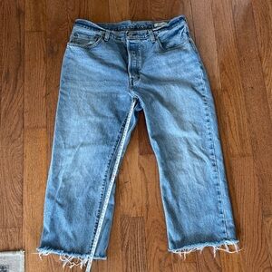 Levi's women’s 501 90s raw edge jeans size 33 with 23” inseam